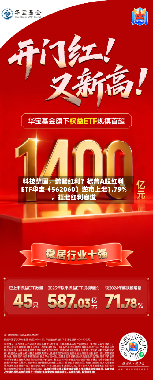 科技整固	，增配红利？标普A股红利ETF华宝（562060）逆市上涨1.79%，领涨红利赛道-第2张图片