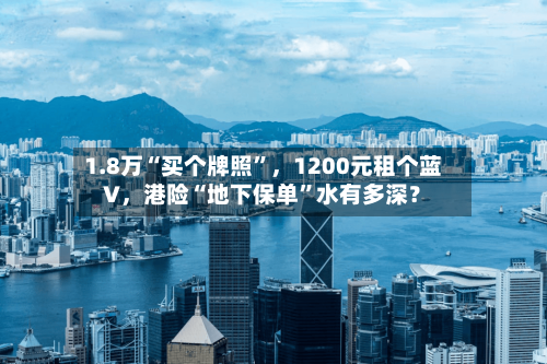 1.8万“买个牌照”,1200元租个蓝V,港险“地下保单”水有多深?