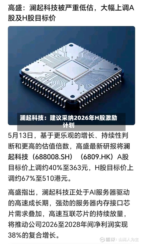 澜起科技:建议采纳2026年H股激励计划
