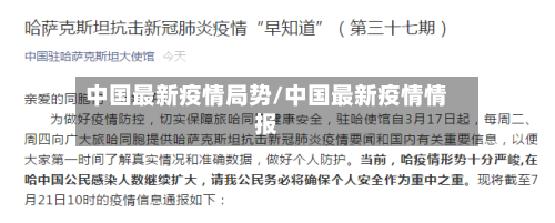 中国最新疫情局势/中国最新疫情情报-第3张图片