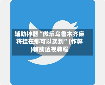 辅助神器“微乐乌鲁木齐麻将挂在那可以买到”(作弊)辅助透视教程-第2张图片