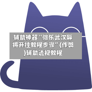 辅助神器“微乐武汉麻将开挂教程步骤”(作弊)辅助透视教程-第2张图片