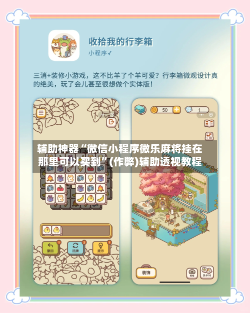 辅助神器“微信小程序微乐麻将挂在那里可以买到”(作弊)辅助透视教程-第3张图片