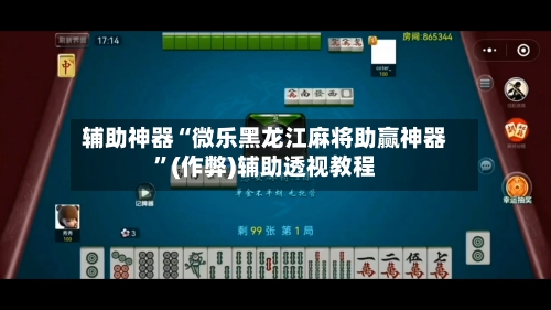 辅助神器“微乐黑龙江麻将助赢神器”(作弊)辅助透视教程