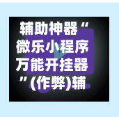 辅助神器“微乐小程序万能开挂器”(作弊)辅助透视教程
