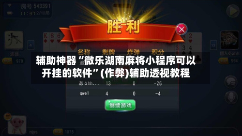 辅助神器“微乐湖南麻将小程序可以开挂的软件”(作弊)辅助透视教程-第2张图片