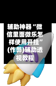 辅助神器“微信里面微乐怎样使用开挂”(作弊)辅助透视教程-第2张图片