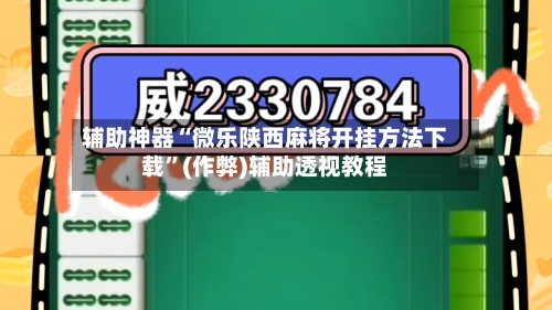 辅助神器“微乐陕西麻将开挂方法下载”(作弊)辅助透视教程-第2张图片