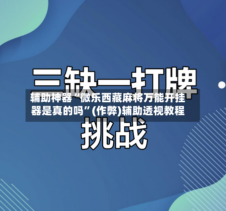 辅助神器“微乐西藏麻将万能开挂器是真的吗”(作弊)辅助透视教程-第2张图片