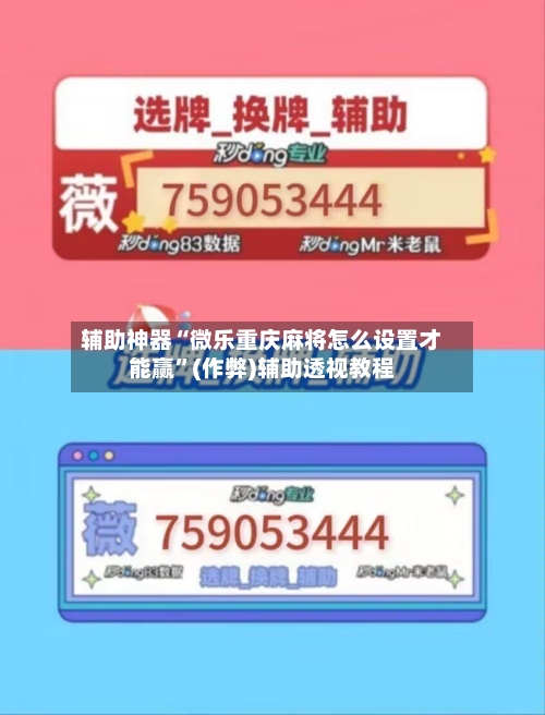 辅助神器“微乐重庆麻将怎么设置才能赢”(作弊)辅助透视教程