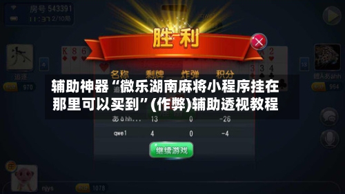 辅助神器“微乐湖南麻将小程序挂在那里可以买到”(作弊)辅助透视教程-第2张图片