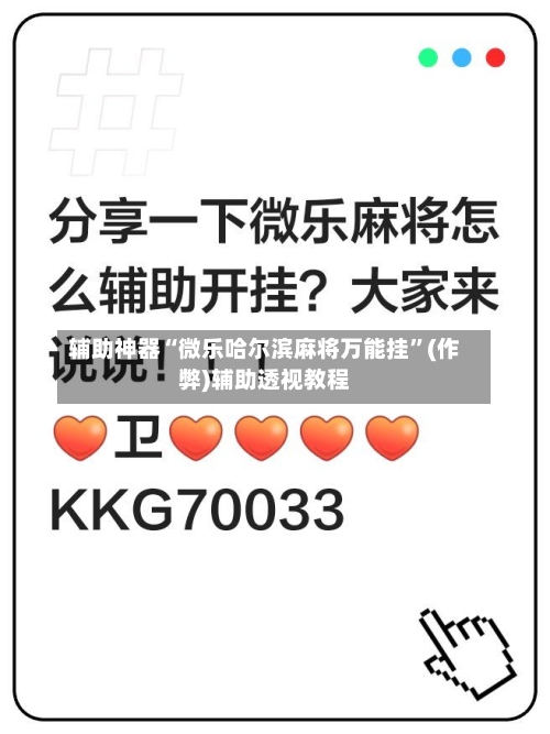 辅助神器“微乐哈尔滨麻将万能挂”(作弊)辅助透视教程