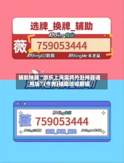 辅助神器“微乐上海麻将外卦神器通用版	”(作弊)辅助透视教程-第2张图片