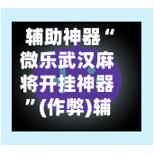 辅助神器“微乐武汉麻将开挂神器”(作弊)辅助透视教程