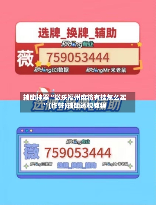 辅助神器“微乐福州麻将有挂怎么买	”(作弊)辅助透视教程-第3张图片