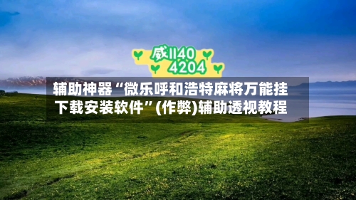 辅助神器“微乐呼和浩特麻将万能挂下载安装软件”(作弊)辅助透视教程-第2张图片