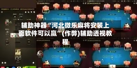 辅助神器“河北微乐麻将安装上面软件可以赢”(作弊)辅助透视教程-第3张图片