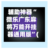 辅助神器“微乐广东麻将万能开挂器通用版”(作弊)辅助透视教程-第2张图片