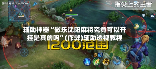 辅助神器“微乐沈阳麻将究竟可以开挂是真的吗”(作弊)辅助透视教程-第2张图片