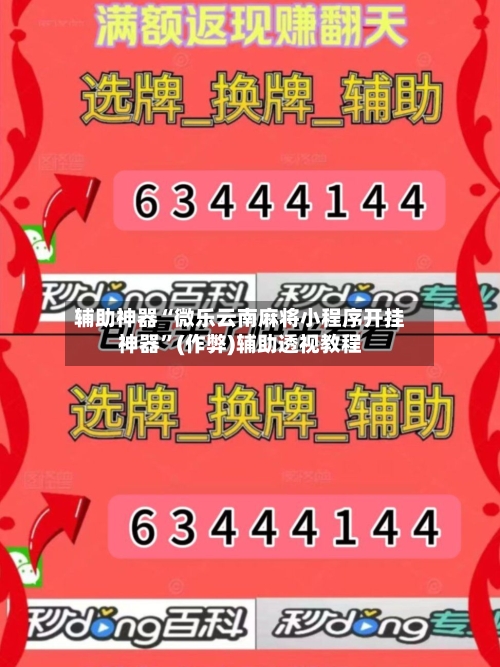 辅助神器“微乐云南麻将小程序开挂神器”(作弊)辅助透视教程-第3张图片