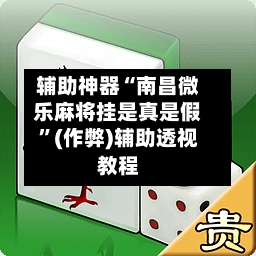 辅助神器“南昌微乐麻将挂是真是假”(作弊)辅助透视教程-第2张图片