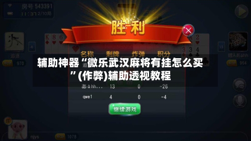 辅助神器“微乐武汉麻将有挂怎么买”(作弊)辅助透视教程-第2张图片