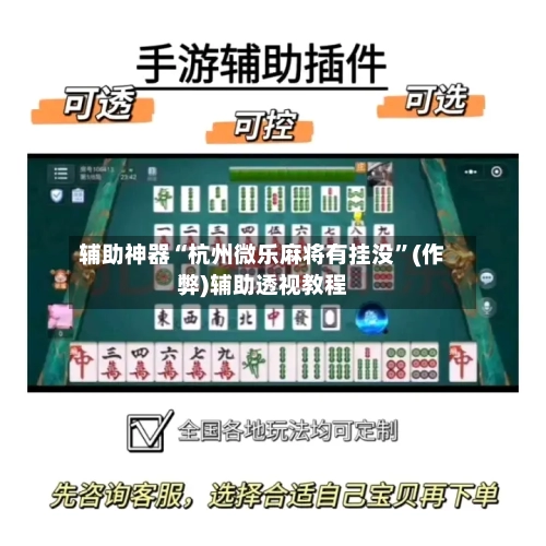 辅助神器“杭州微乐麻将有挂没”(作弊)辅助透视教程
