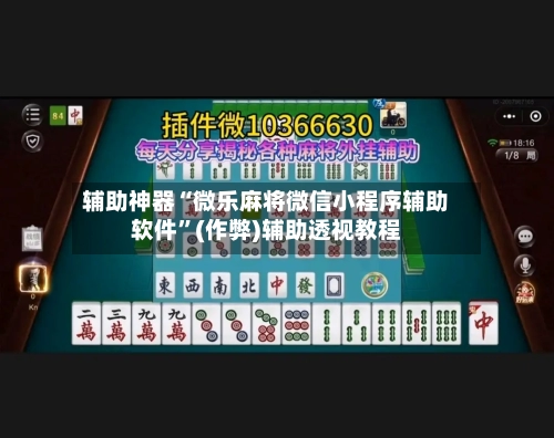 辅助神器“微乐麻将微信小程序辅助软件”(作弊)辅助透视教程-第2张图片