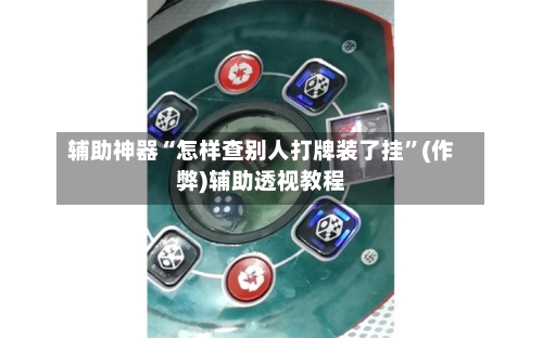 辅助神器“怎样查别人打牌装了挂”(作弊)辅助透视教程-第3张图片