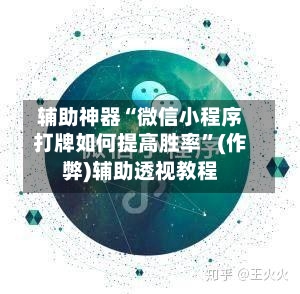 辅助神器“微信小程序打牌如何提高胜率”(作弊)辅助透视教程-第3张图片