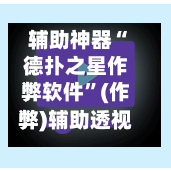 辅助神器“德扑之星作弊软件”(作弊)辅助透视教程-第2张图片
