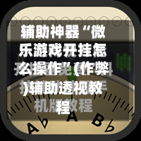 辅助神器“微乐游戏开挂怎么操作	”(作弊)辅助透视教程-第2张图片