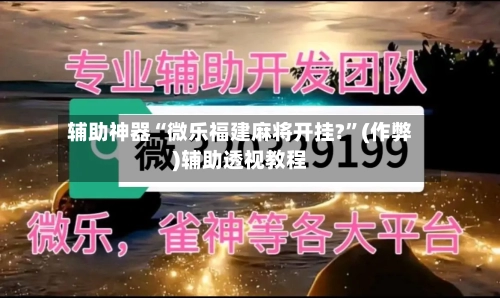 辅助神器“微乐福建麻将开挂?”(作弊)辅助透视教程-第2张图片