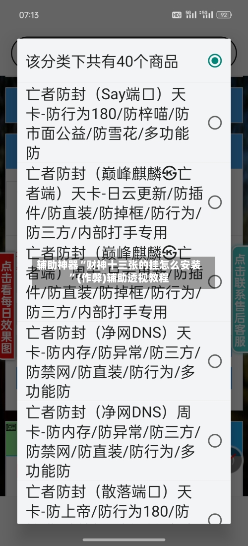 辅助神器“财神十三张的挂怎么安装”(作弊)辅助透视教程-第2张图片