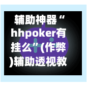 辅助神器“hhpoker有挂么	”(作弊)辅助透视教程-第3张图片