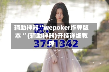 辅助神器“wepoker作弊版本 ”(辅助神器)开挂详细教程