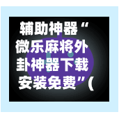 辅助神器“微乐麻将外卦神器下载安装免费”(作弊)辅助透视教程-第2张图片