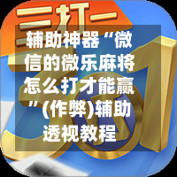 辅助神器“微信的微乐麻将怎么打才能赢”(作弊)辅助透视教程-第2张图片
