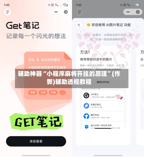辅助神器“小程序麻将开挂的原理”(作弊)辅助透视教程-第3张图片