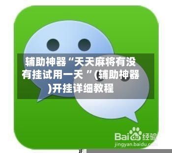 辅助神器“天天麻将有没有挂试用一天 ”(辅助神器)开挂详细教程