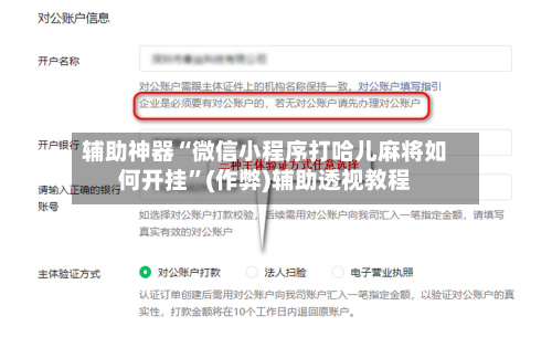 辅助神器“微信小程序打哈儿麻将如何开挂”(作弊)辅助透视教程-第2张图片
