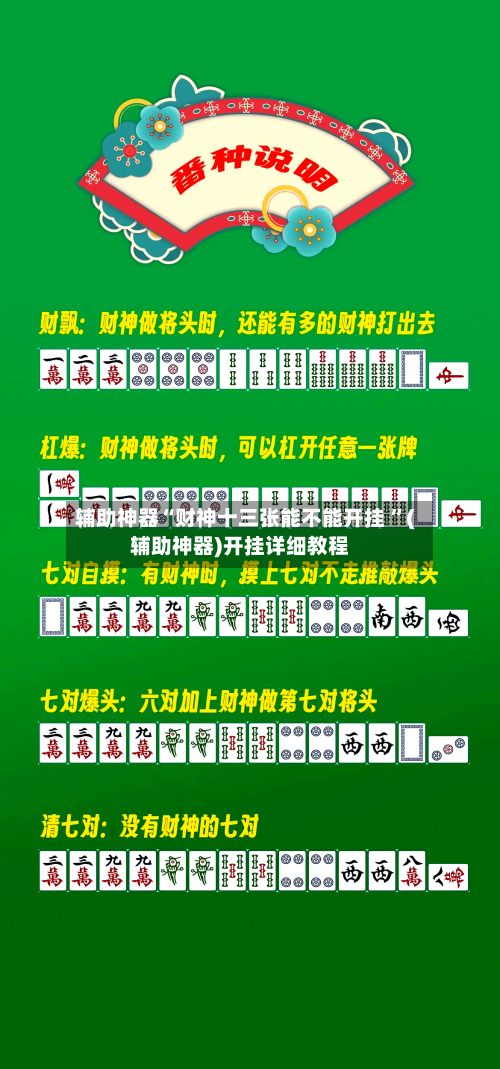 辅助神器“财神十三张能不能开挂 ”(辅助神器)开挂详细教程-第2张图片