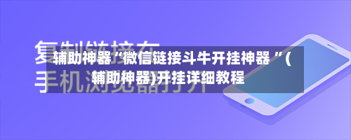 辅助神器“微信链接斗牛开挂神器 	”(辅助神器)开挂详细教程-第3张图片