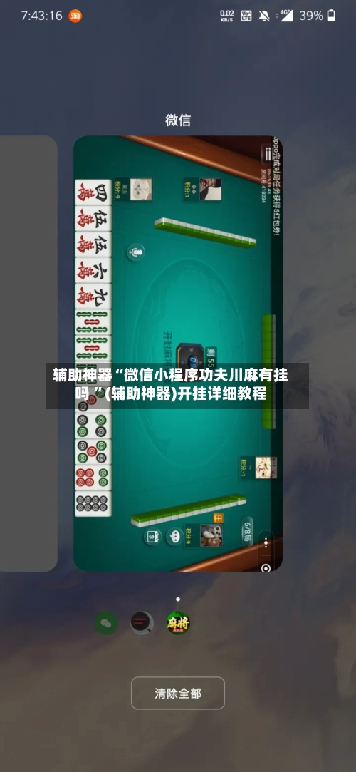 辅助神器“微信小程序功夫川麻有挂吗 ”(辅助神器)开挂详细教程-第2张图片