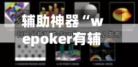 辅助神器“wepoker有辅助吗”(作弊)辅助透视教程-第2张图片