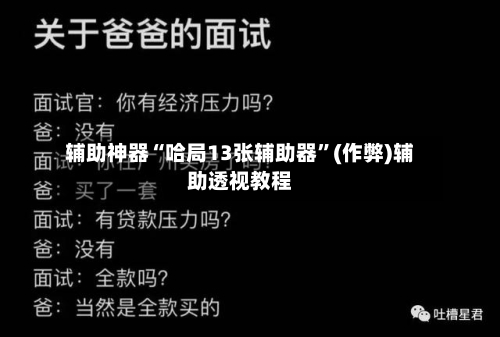 辅助神器“哈局13张辅助器	”(作弊)辅助透视教程-第2张图片