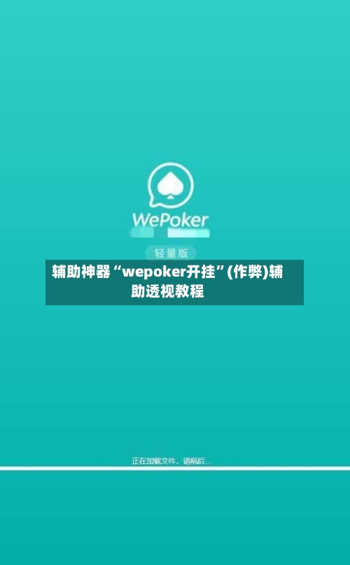 辅助神器“wepoker开挂”(作弊)辅助透视教程-第3张图片