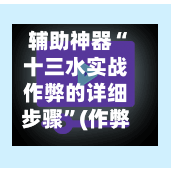 辅助神器“十三水实战作弊的详细步骤”(作弊)辅助透视教程-第2张图片