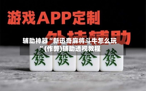 辅助神器“新迅奇麻将斗牛怎么玩”(作弊)辅助透视教程-第2张图片