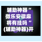 辅助神器“微乐安徽麻将有挂吗 ”(辅助神器)开挂详细教程-第2张图片